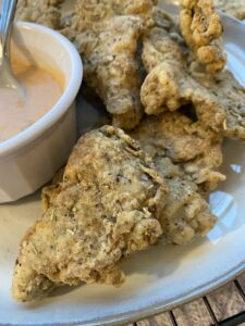 air fried oyster mushrooms