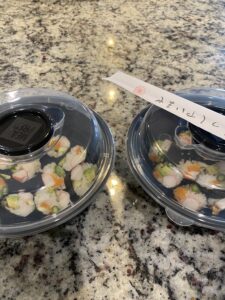 Homemade to go plantiful sushi
