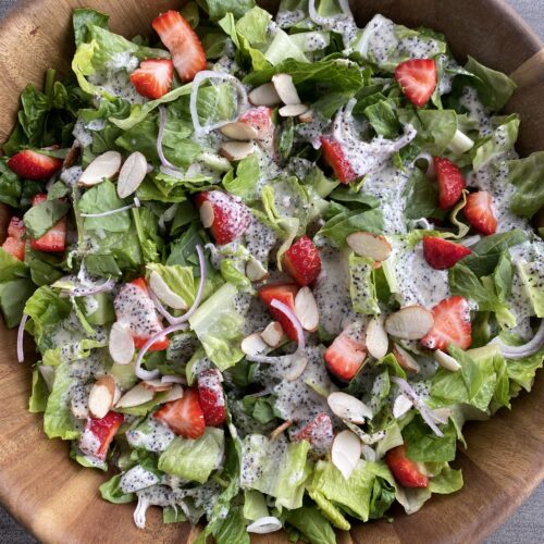 Strawberry Salad With Creamy Lemon Poppyseed Dressing